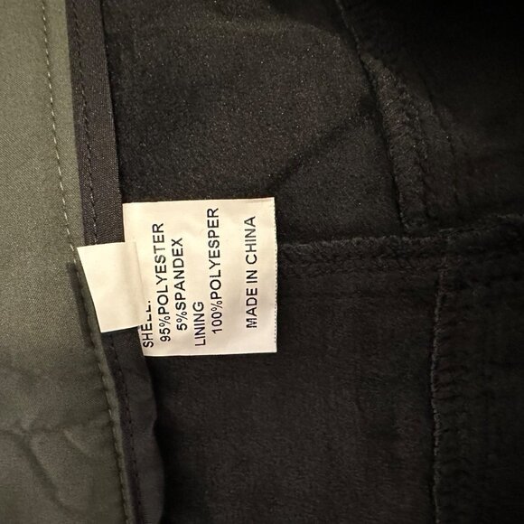 Men's Green Softshell Fleece Outdoors Pants 40 New - Picture 3 of 4